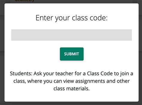 Join a class as a student .